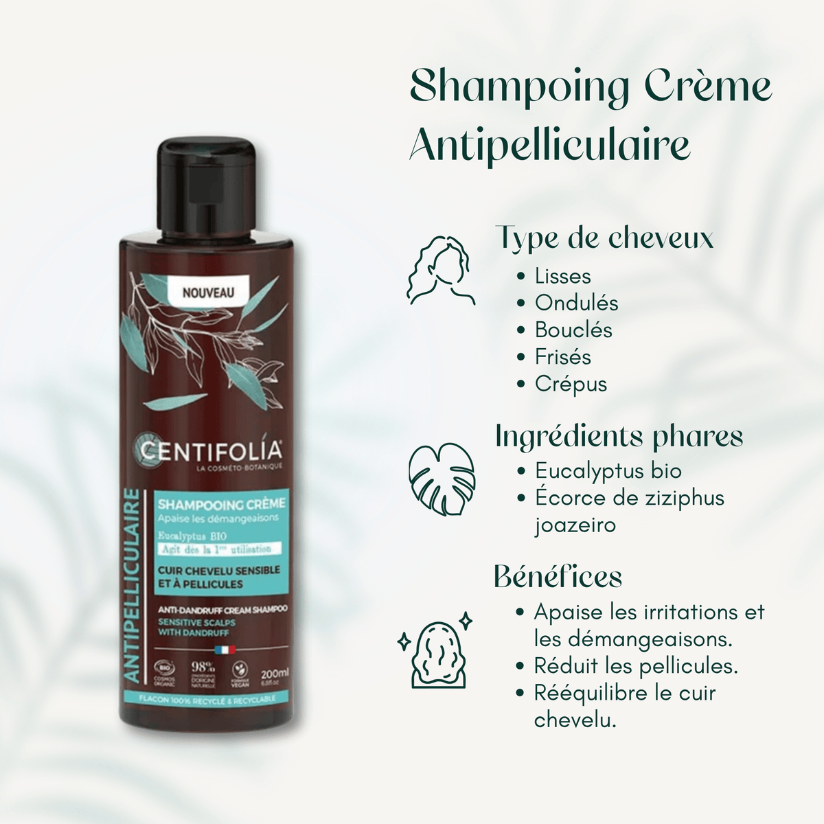 Shampoing Crème Antipelliculaire