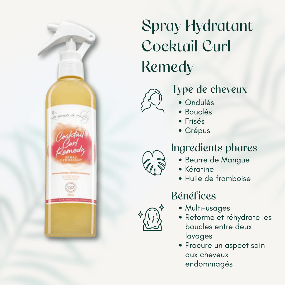 Spray Hydratant Cocktail Curl Remedy