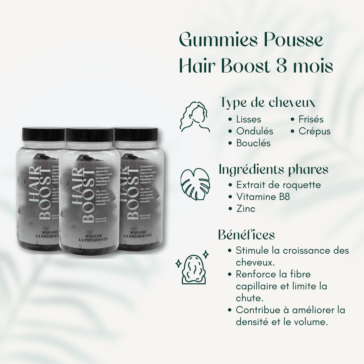 Gummies Pousse Hair Boost 3 mois