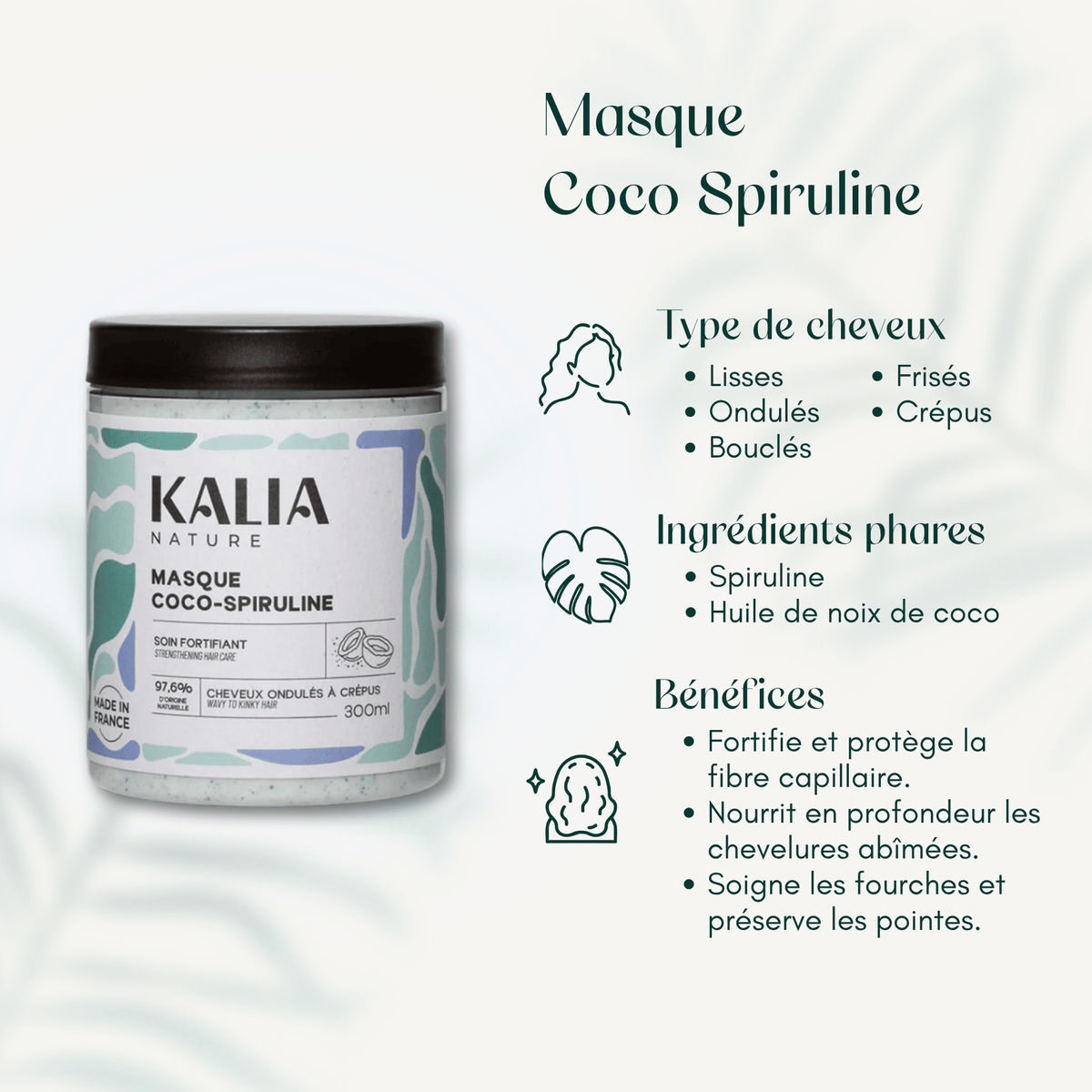 Masque Coco Spiruline