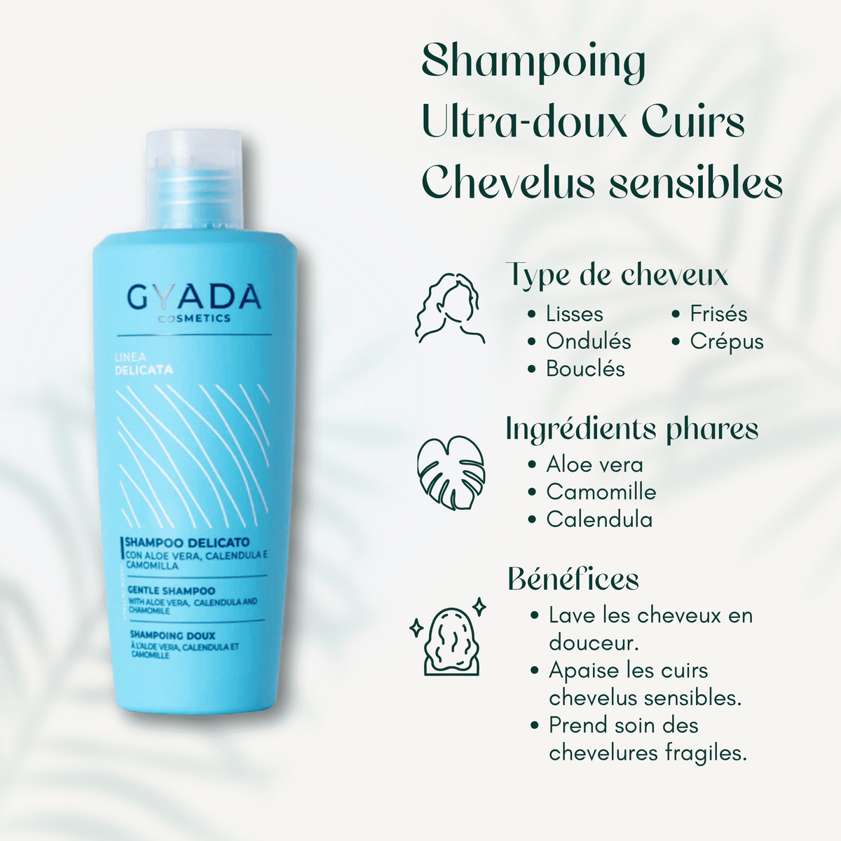 Shampoing Ultra-doux Cuirs Chevelus sensibles